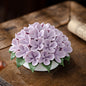 Chinese Intangible Cultural Heritage Ceramic Hydrangea Incense Holder Handmade Ceramic Floral Incense Stick Base