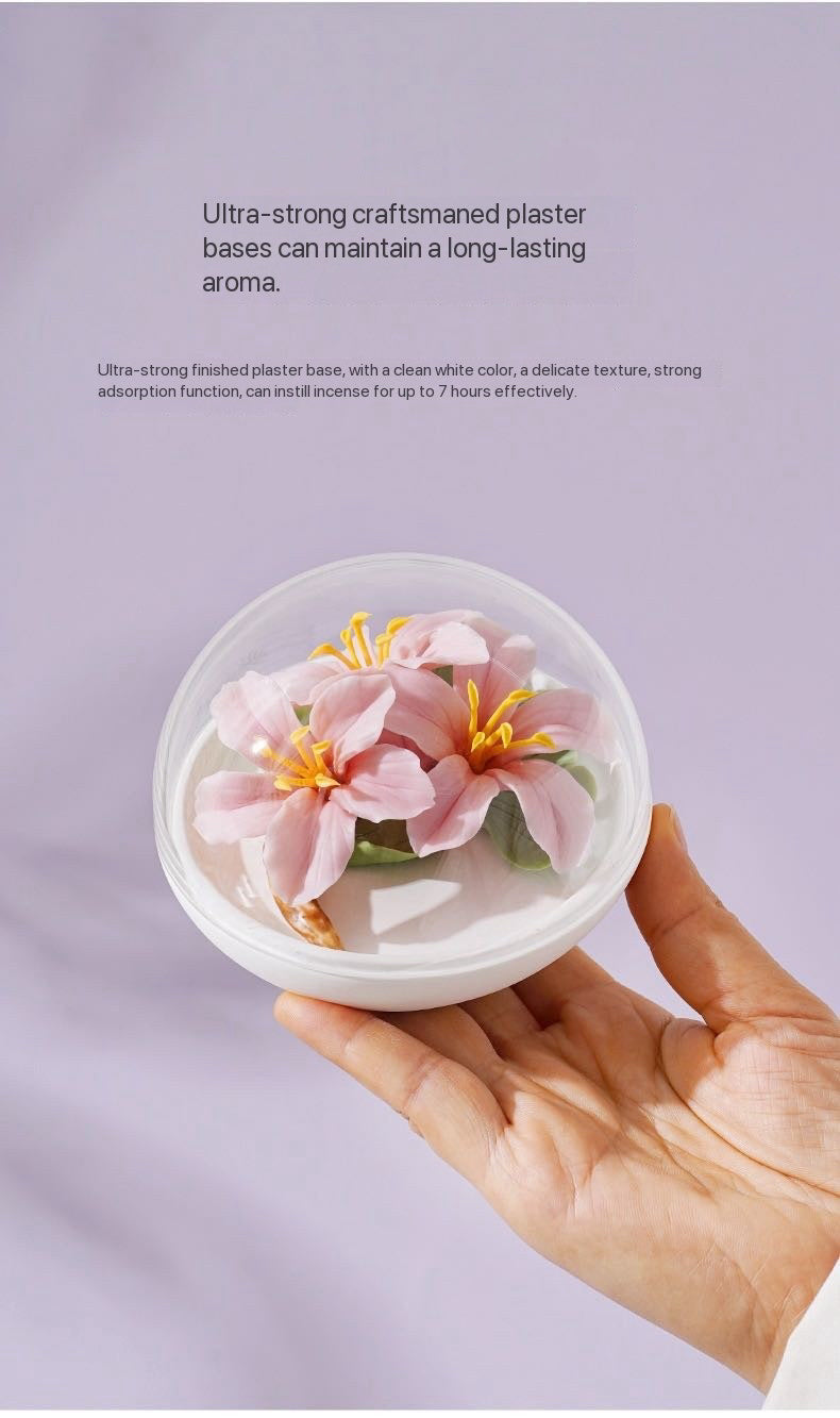 Chinese Intangible Cultural Heritage Handcrafted Ceramic Hand-Molded Flower – Bauhinia Aroma Diffuser
