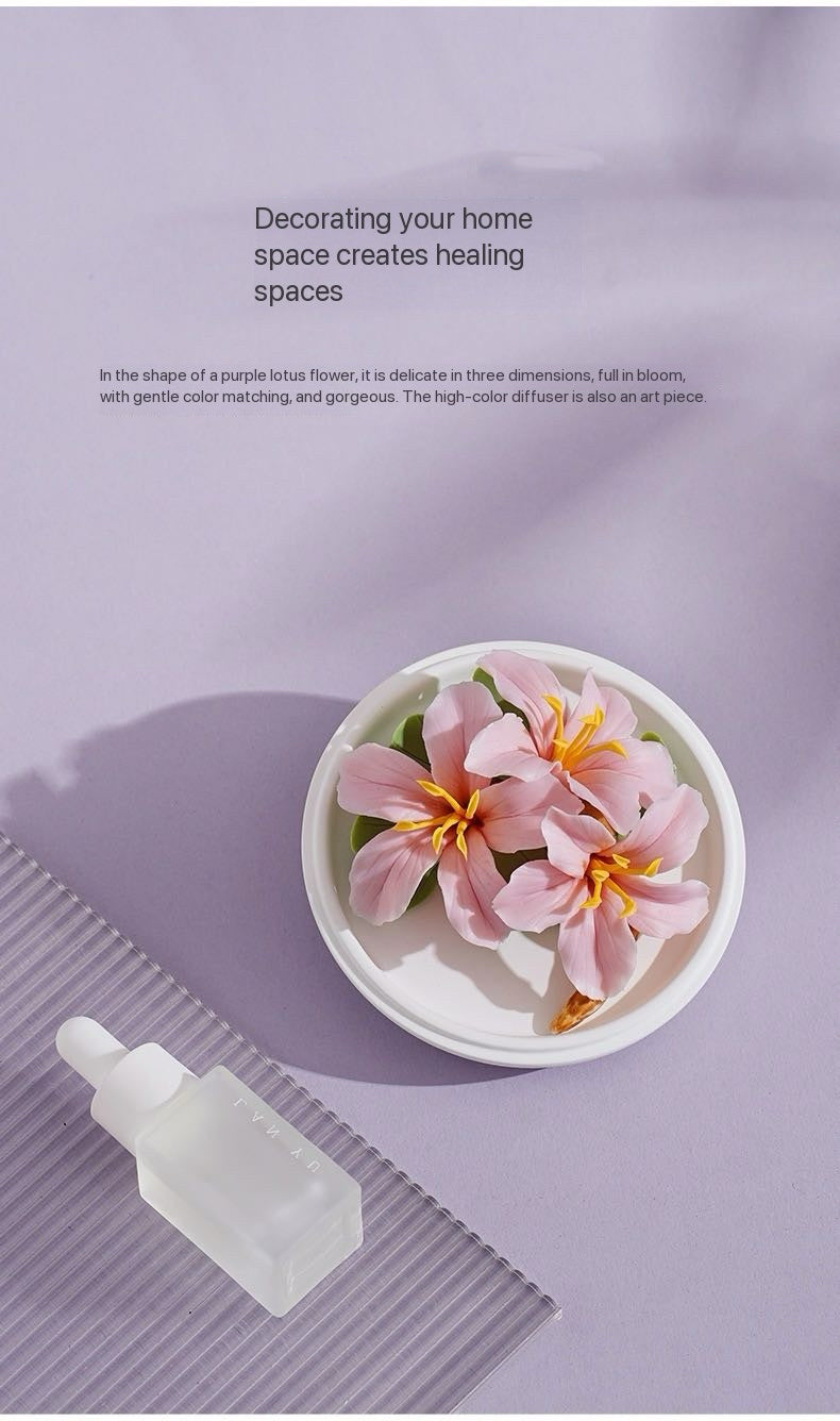 Chinese Intangible Cultural Heritage Handcrafted Ceramic Hand-Molded Flower – Bauhinia Aroma Diffuser