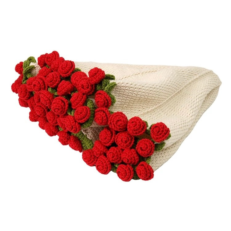 Rose Bouquet Blanket Hand-woven DIY material package