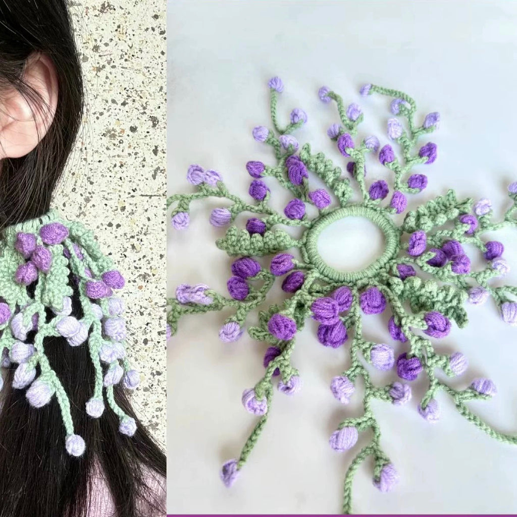 【Materials Pack】Hand-Crocheted Wisteria Flower Hair Tie