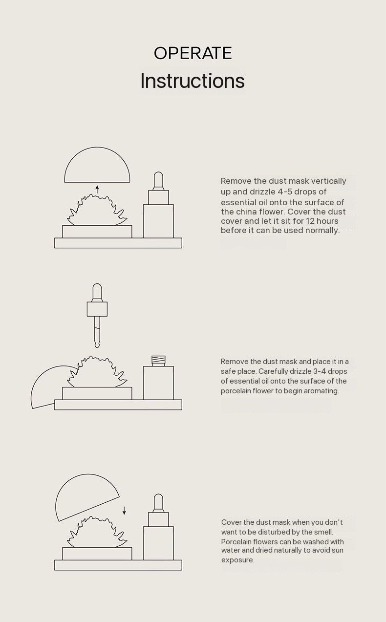 Intangible Cultural Heritage Hand-Sculpted Ceramic Flower Flameless Incense Diffuser, Two-Tone Peony Flower Ornament in Gift Box