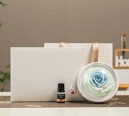 Chinese Intangible Cultural Heritage Hand-Sculpted Ceramic Floral Aroma Diffuser Gift Box