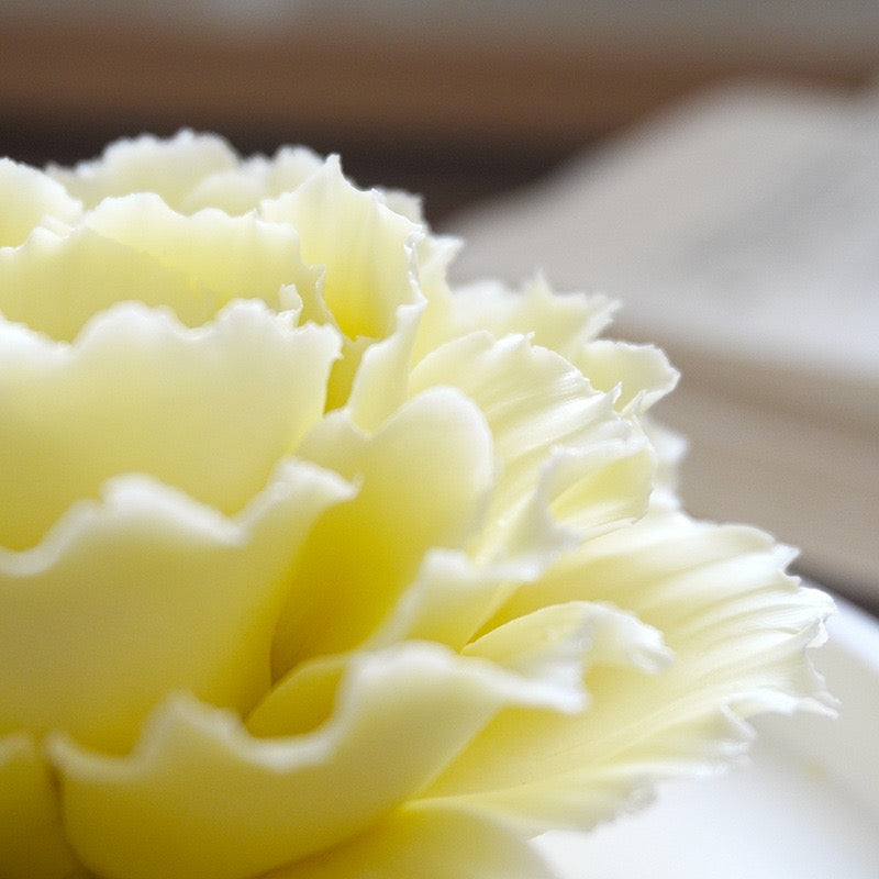 Intangible Cultural Heritage Purely Handmade Ceramic Flower with a White Base and Premium Texture