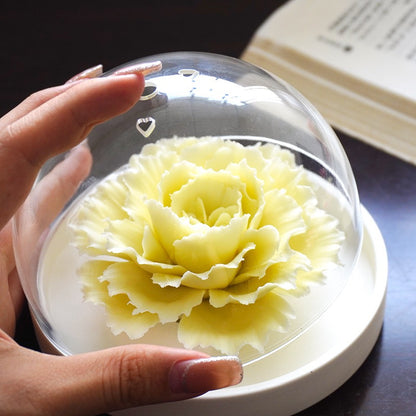 Intangible Cultural Heritage Purely Handmade Ceramic Flower with a White Base and Premium Texture