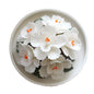 Intangible Cultural Heritage Purely Handmade Ceramic Flower with a White Base and Premium Texture