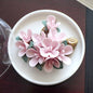 Intangible Cultural Heritage Purely Handmade Ceramic Flower with a White Base and Premium Texture