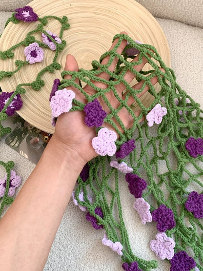 Handmade Crochet Floral Rear Frill