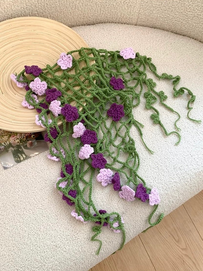 Handmade Crochet Floral Rear Frill