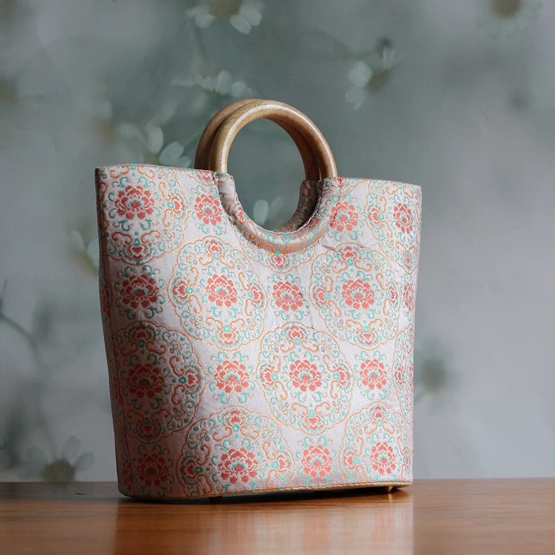 Handmade DIY Sewn Song Brocade Bag Materials