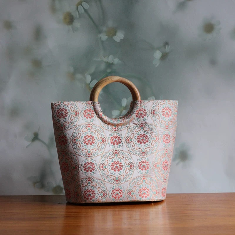 Handmade DIY Sewn Song Brocade Bag Materials