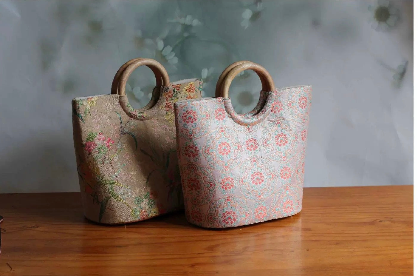 Handmade DIY Sewn Song Brocade Bag Materials