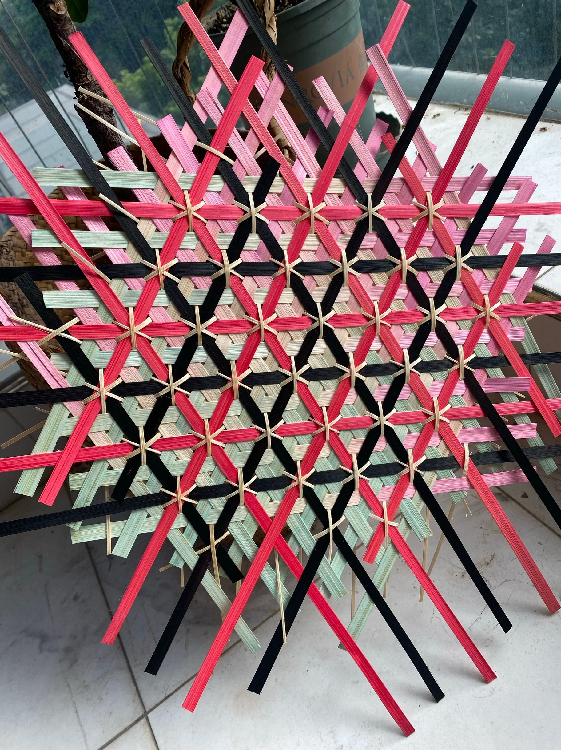 Bamboo woven wall hanging inheriting the intangible cultural heritage and Eastern aesthetics