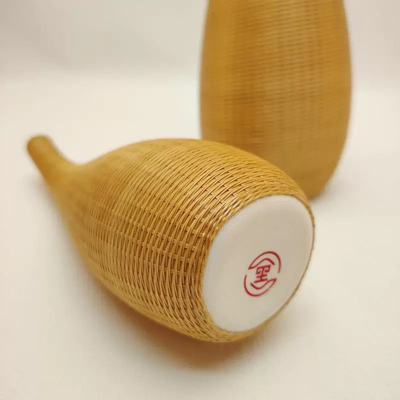 Handcrafted Bamboo Woven Vase