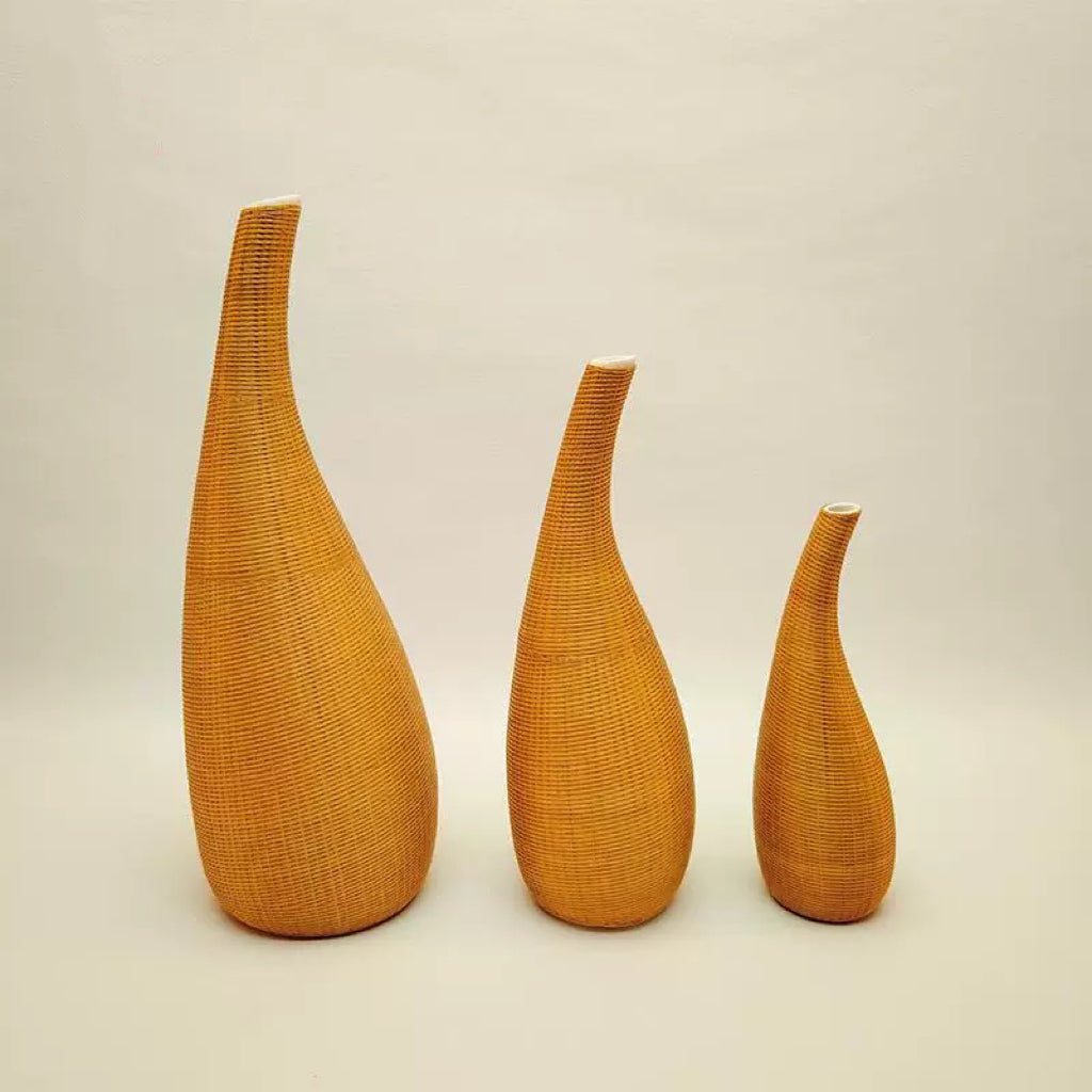 Handcrafted Bamboo Woven Vase