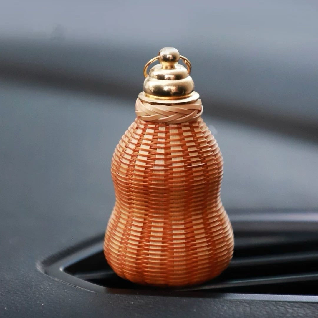 Handmade Bamboo Woven "Peace, Fortune & Prosperity Pendant
