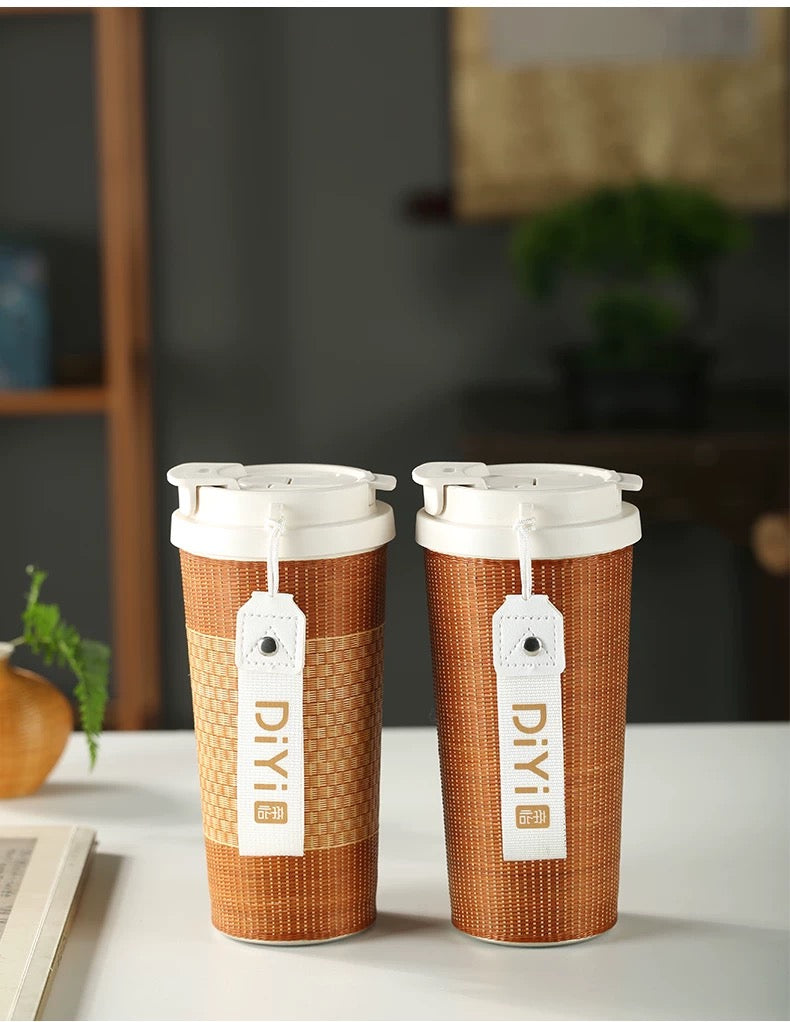 Intangible Heritage Handmade Bamboo Woven Insulated Cup