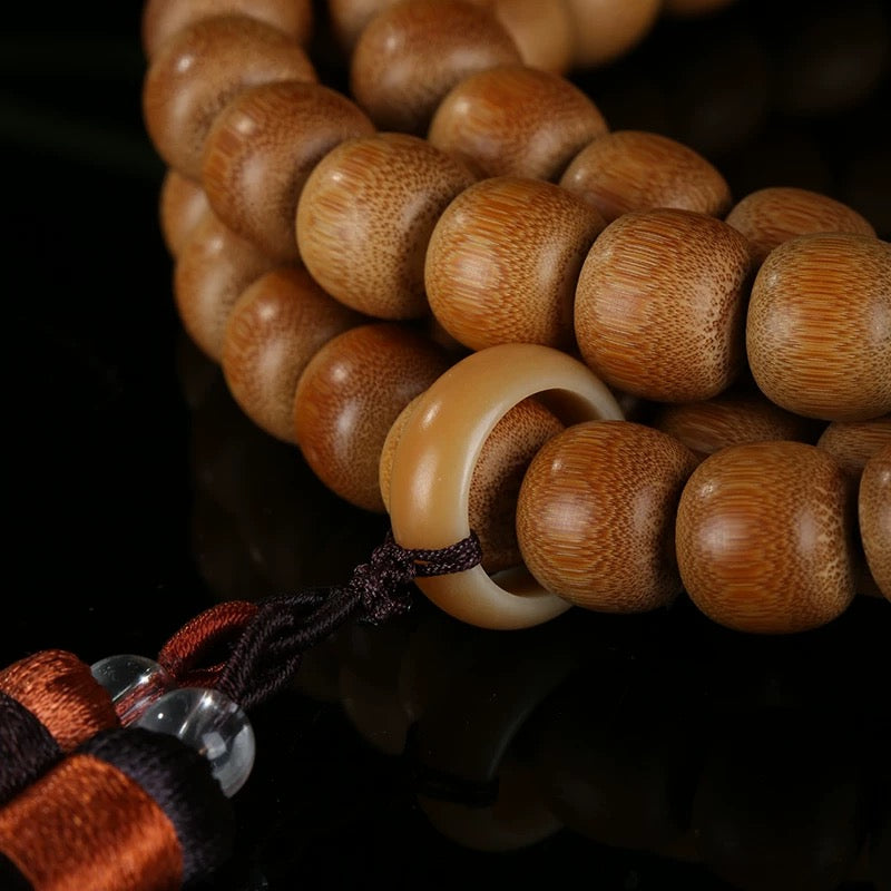 Handcrafted, Finely Milled 108 Yuzhu Beads