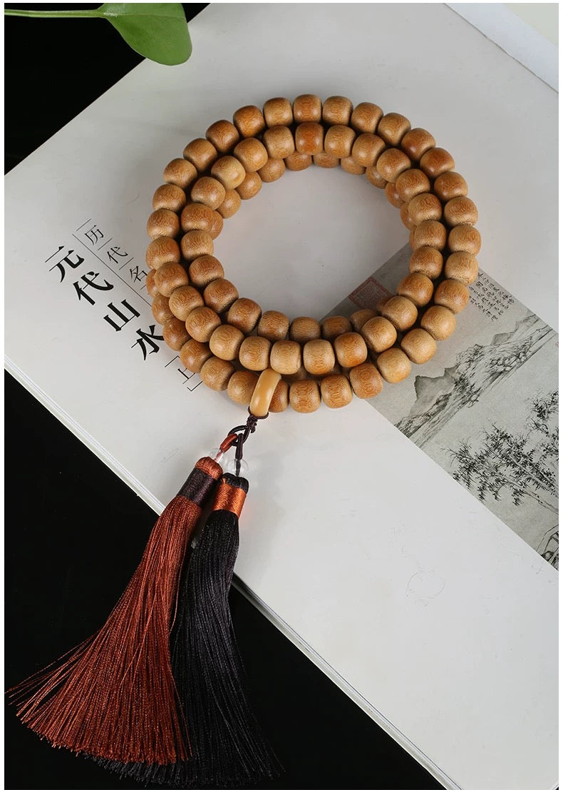Handcrafted, Finely Milled 108 Yuzhu Beads