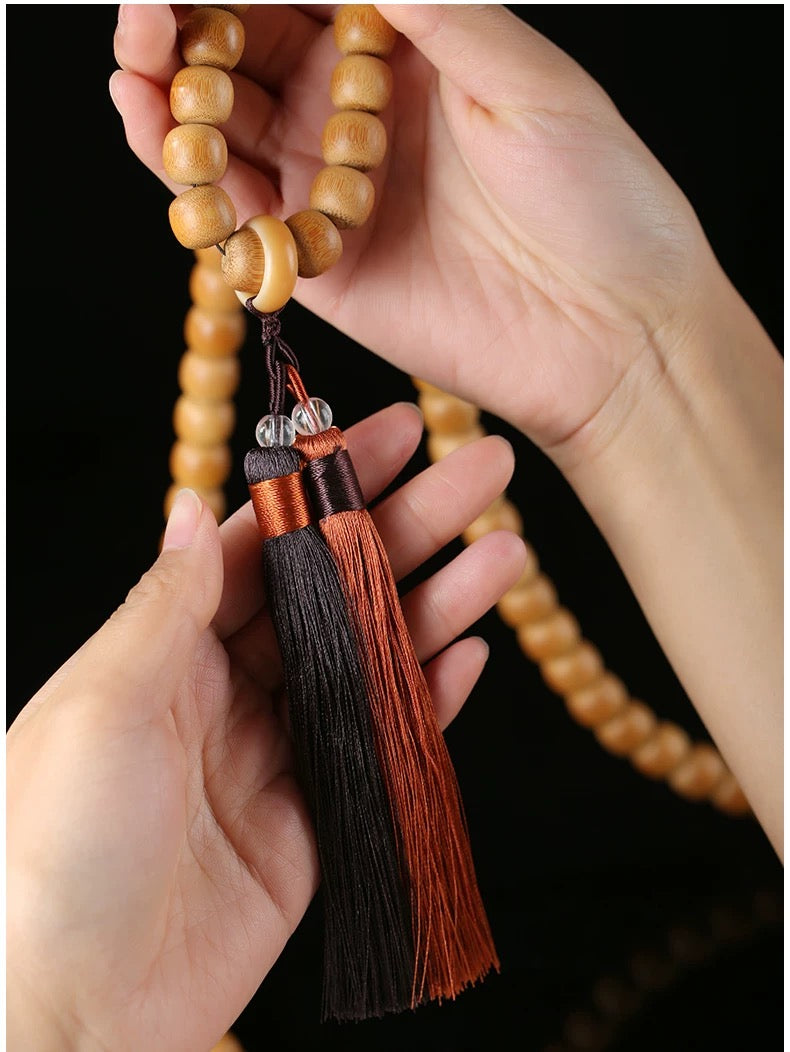 Handcrafted, Finely Milled 108 Yuzhu Beads