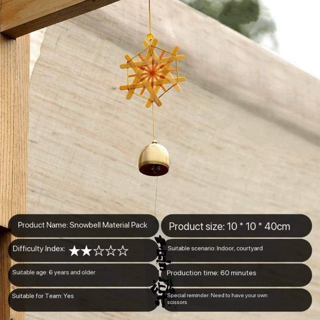 Snowflake Wind Chime Handmade Bamboo Weaving Material Kit
