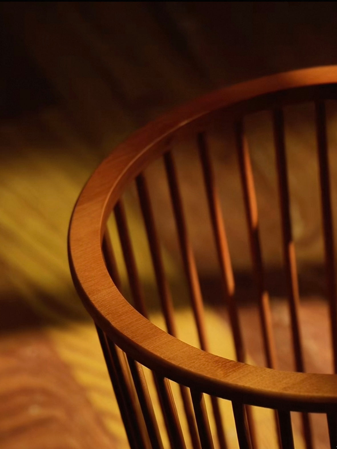 Chinese-Style Nan Bamboo Trash Can