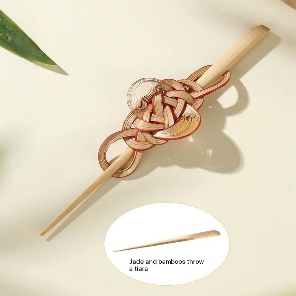 Li Ziqi-Style Handmade Bamboo Woven Hairpin
