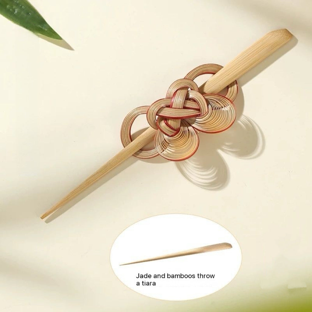 Li Ziqi-Style Handmade Bamboo Woven Hairpin