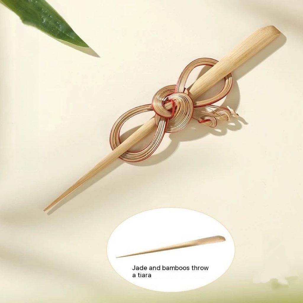 Li Ziqi-Style Handmade Bamboo Woven Hairpin
