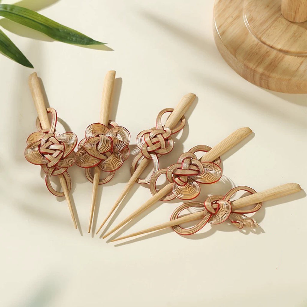 Li Ziqi-Style Handmade Bamboo Woven Hairpin