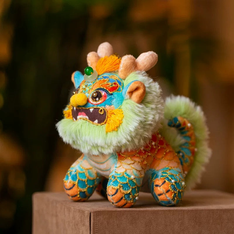 Qilin  hand-embroidered doll