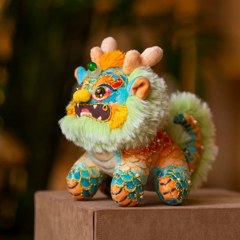 Qilin  hand-embroidered doll