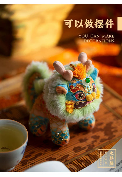 Qilin  hand-embroidered doll