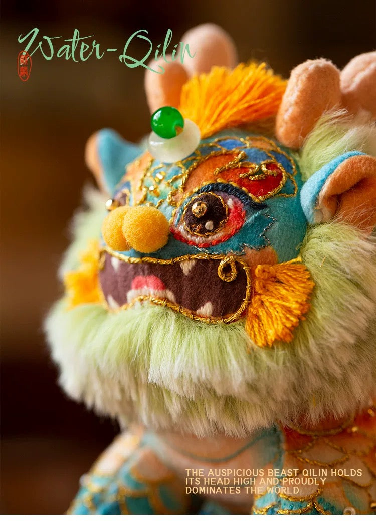 Qilin  hand-embroidered doll