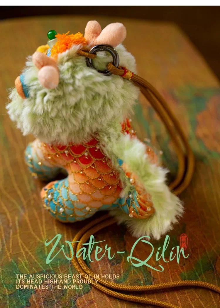 Qilin  hand-embroidered doll