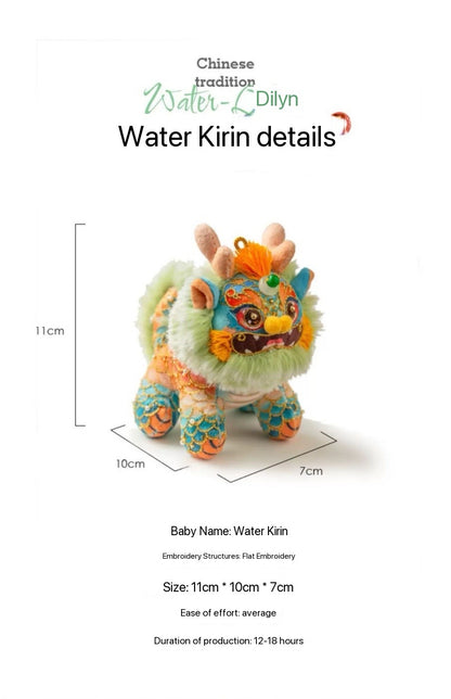 Qilin  hand-embroidered doll