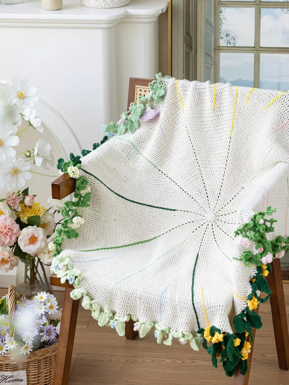 Handmade Crocheted Bouquet Blanket Material Kit