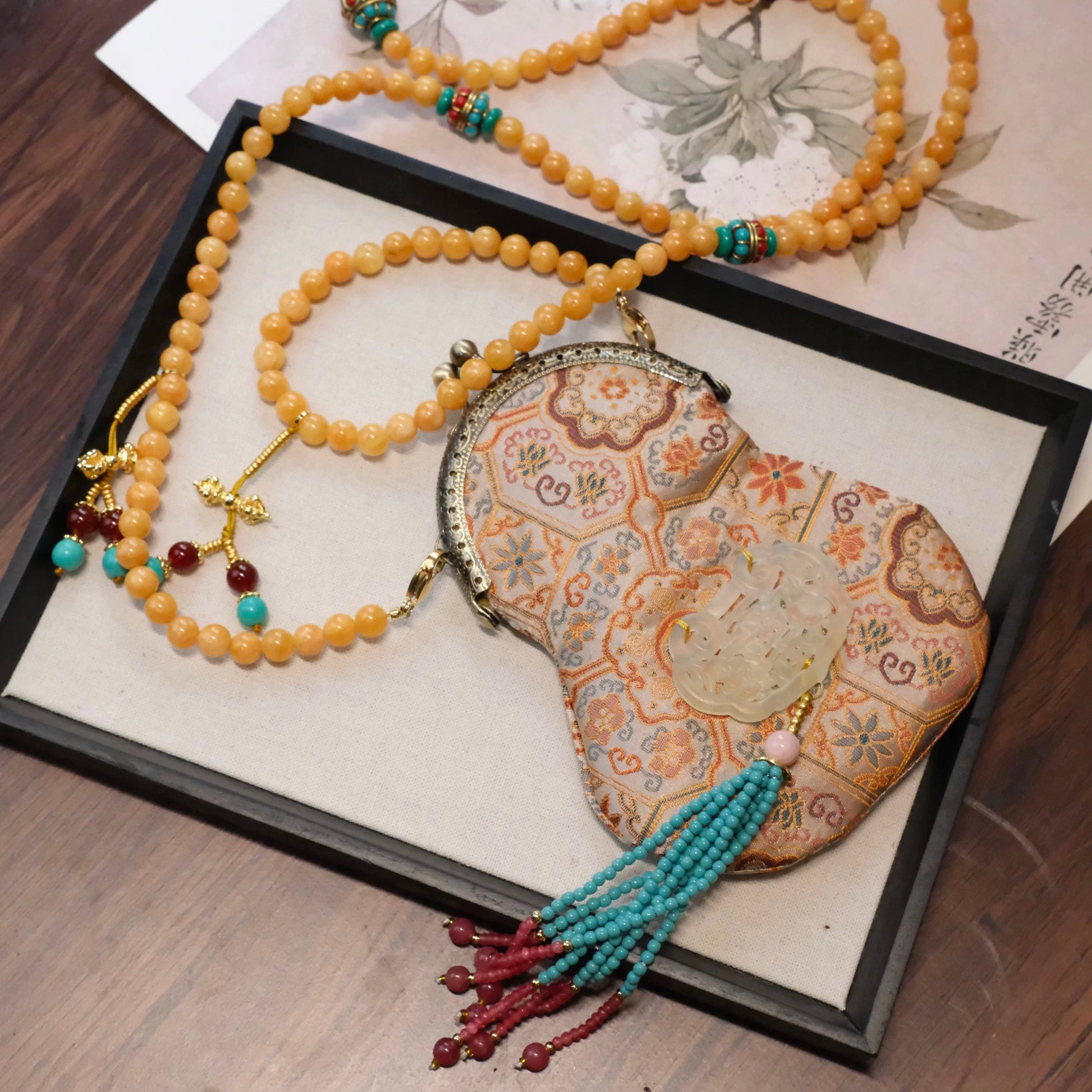 Song Brocade Crossbody Bag