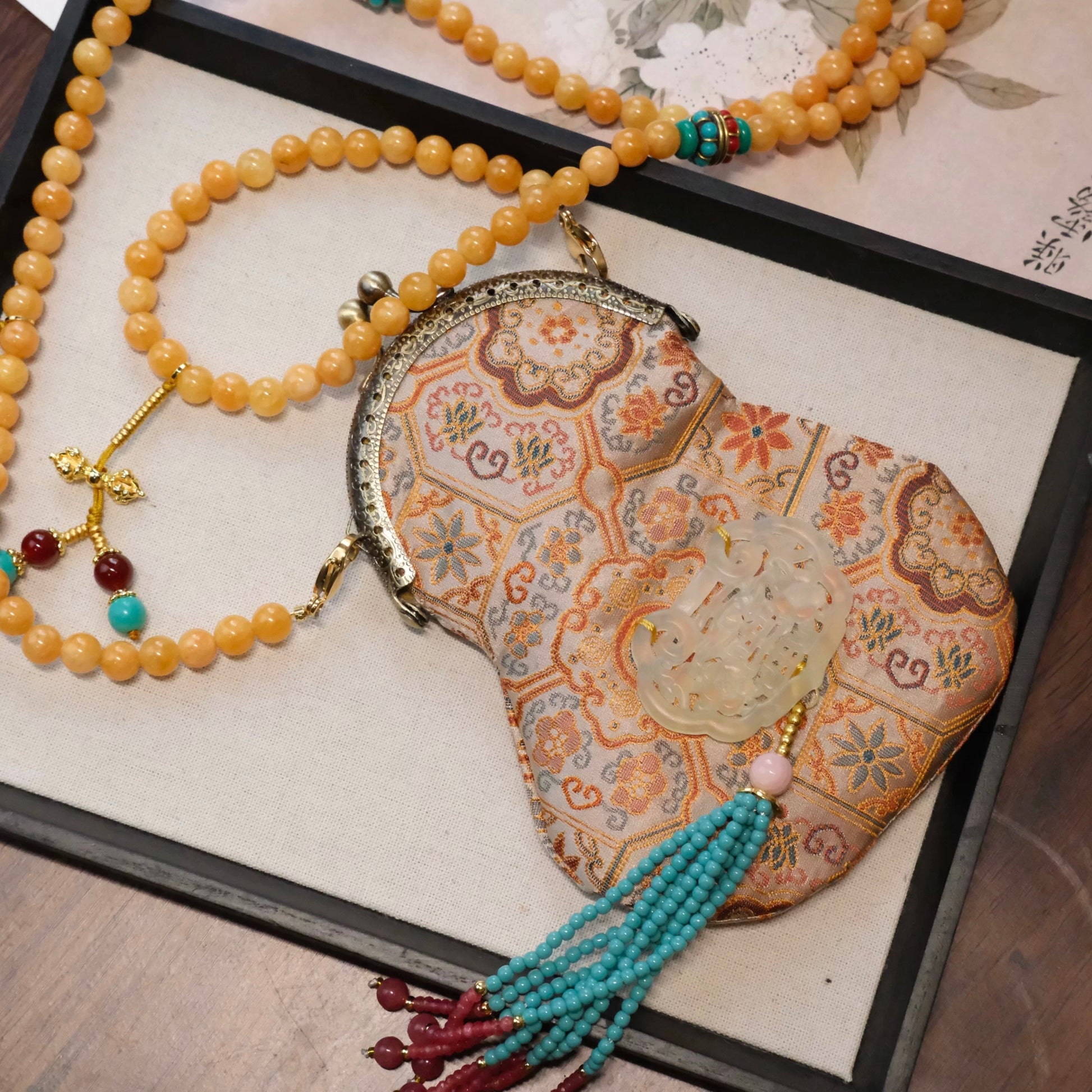 Song Brocade Crossbody Bag