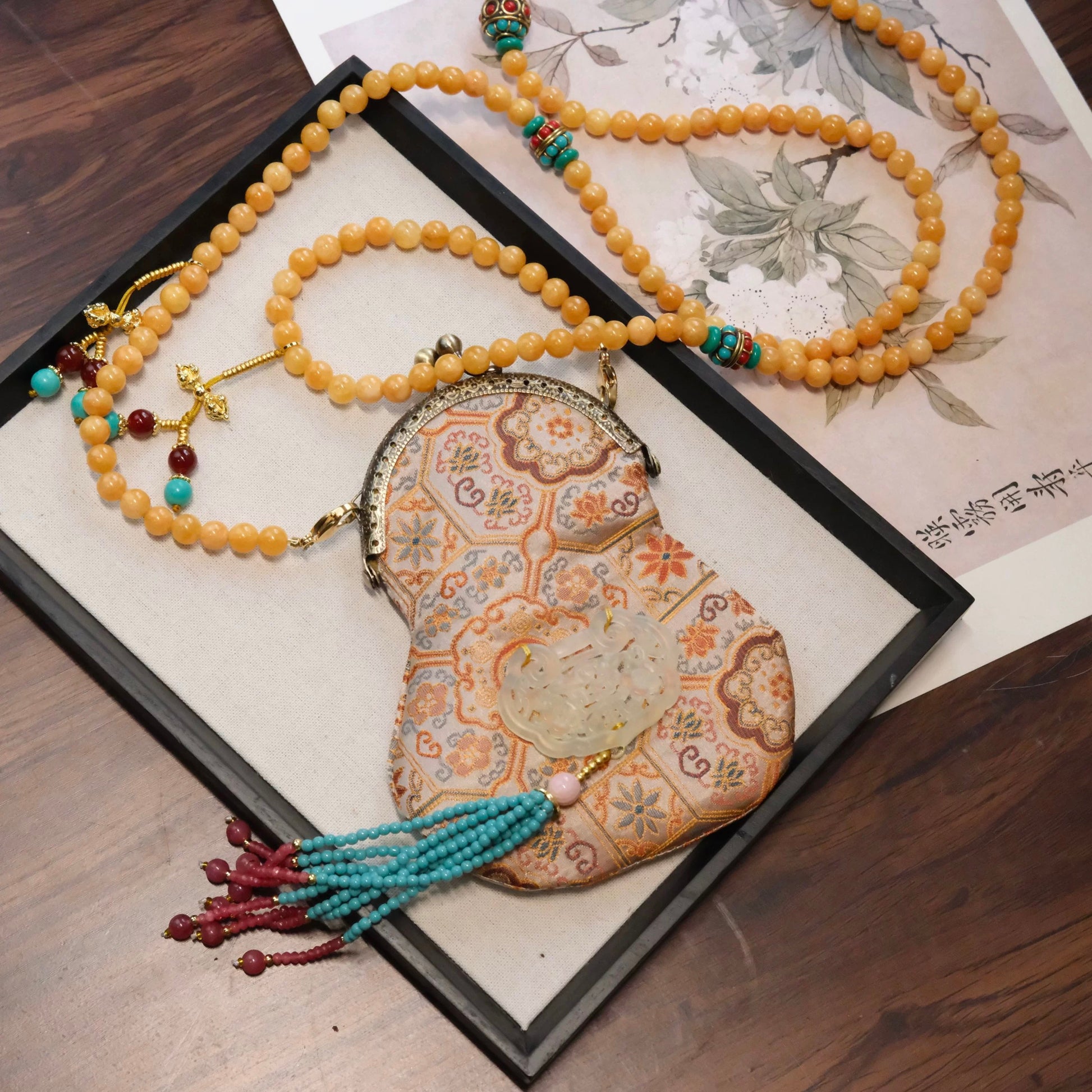 Song Brocade Crossbody Bag