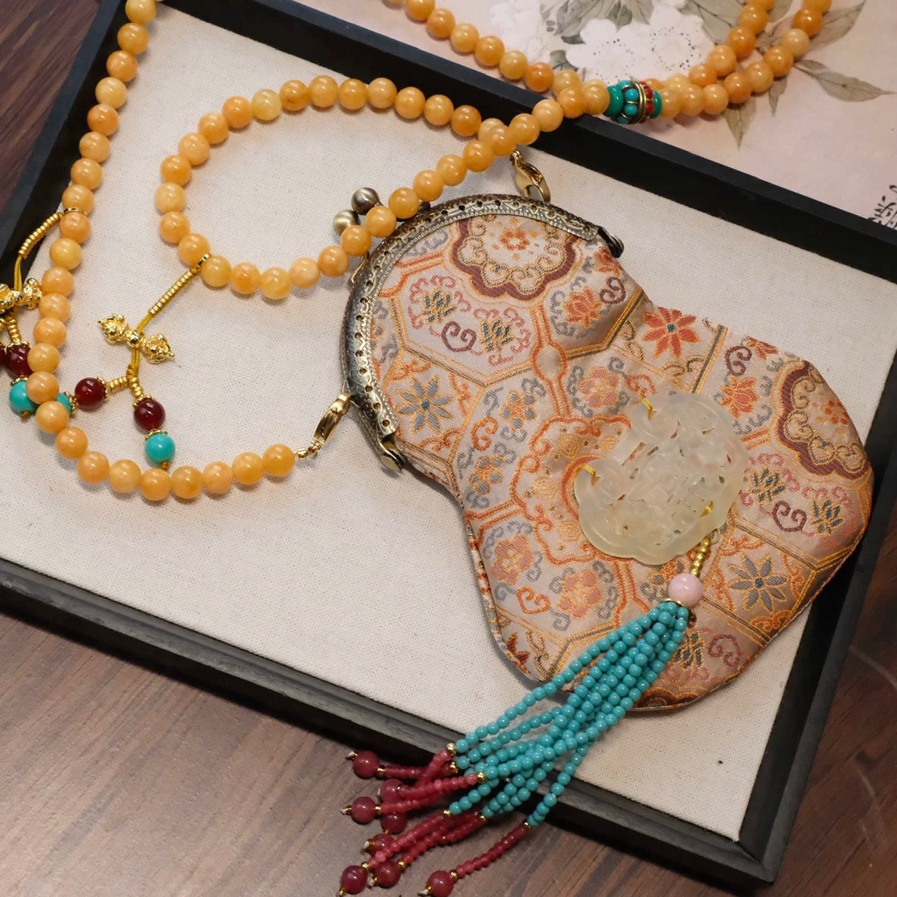 Song Brocade Crossbody Bag