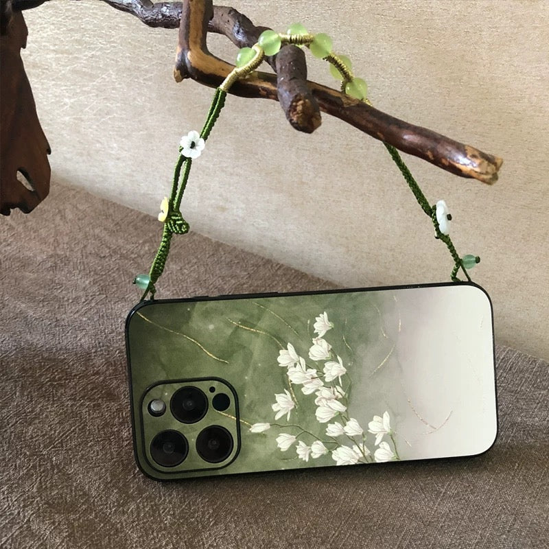Chinese-Style Embossed Magnolia Phone Case