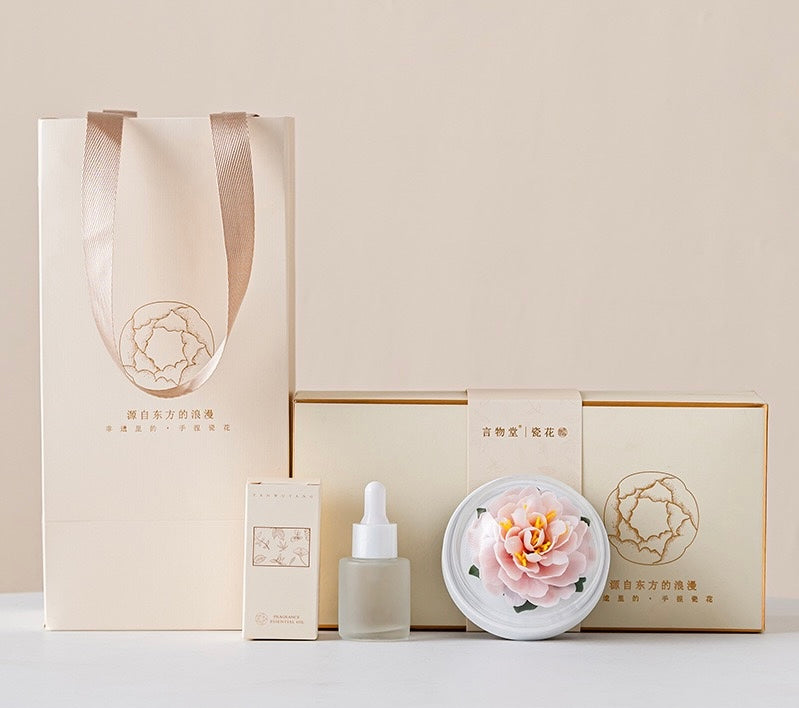 Handcrafted Ceramic Peony Aroma Diffuser Ornament