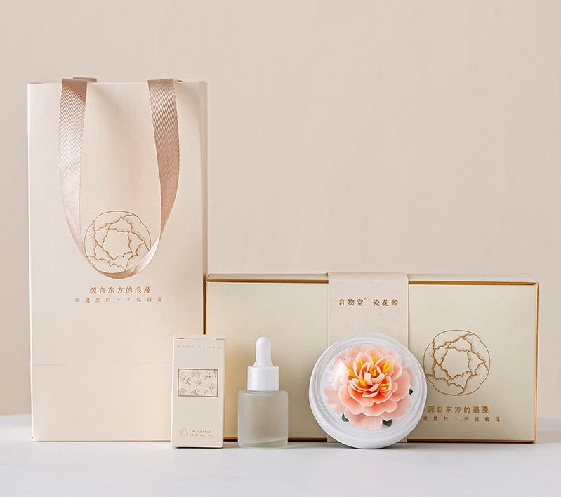 Handcrafted Ceramic Peony Aroma Diffuser Ornament