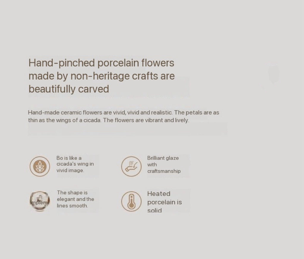 Handcrafted Ceramic Peony Aroma Diffuser Ornament