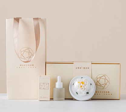 Handmade Ceramic Hibiscus Aroma Diffuser Ornament