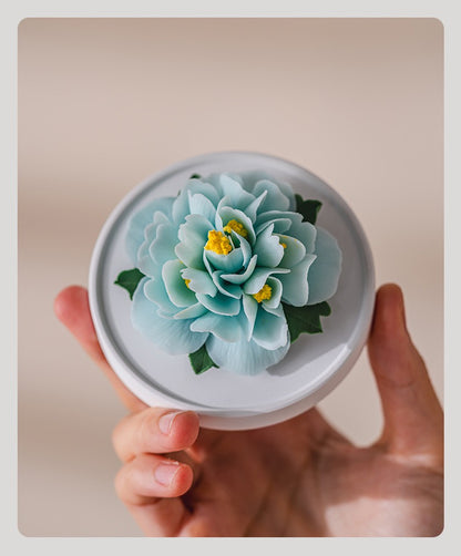 Handmade Ceramic Hibiscus Aroma Diffuser Ornament