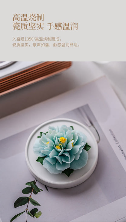 Handmade Ceramic Hibiscus Aroma Diffuser Ornament