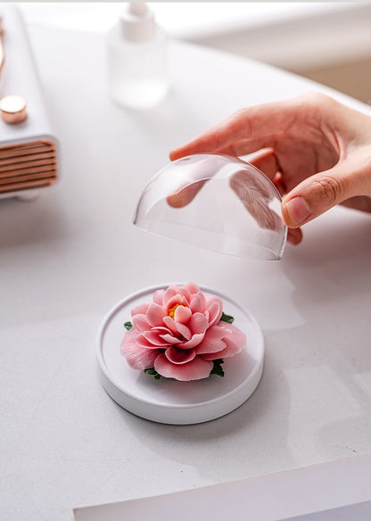 Handmade Ceramic Hibiscus Aroma Diffuser Ornament