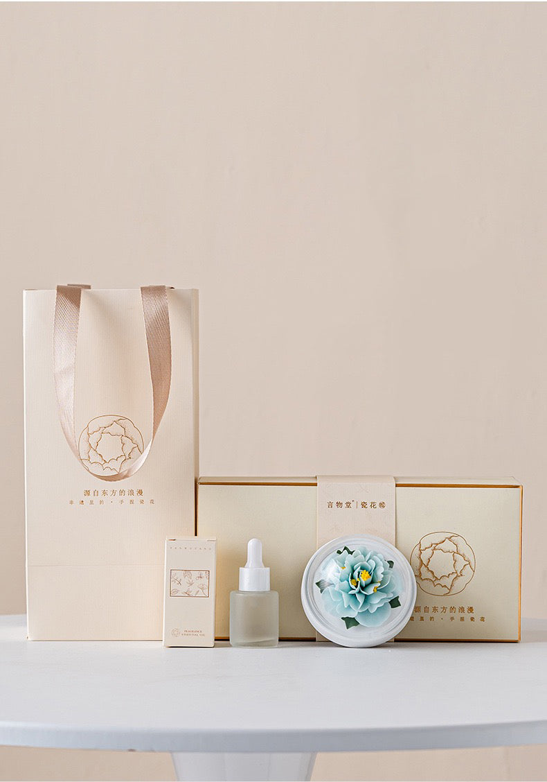 Handmade Ceramic Hibiscus Aroma Diffuser Ornament